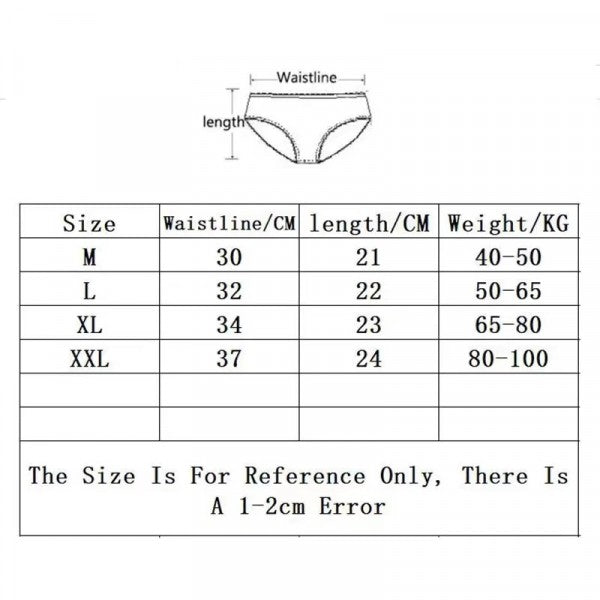 Women High Waist Cotton Underwear - Orange