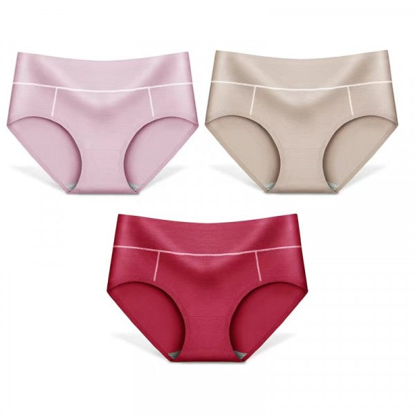 Cotton Mid Waist Fashion Ladies Panties - Gray