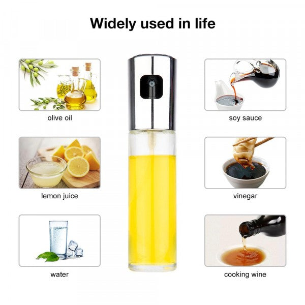 100Ml Glass Bottle Mister BBQ Oil Sprayer - Golden
