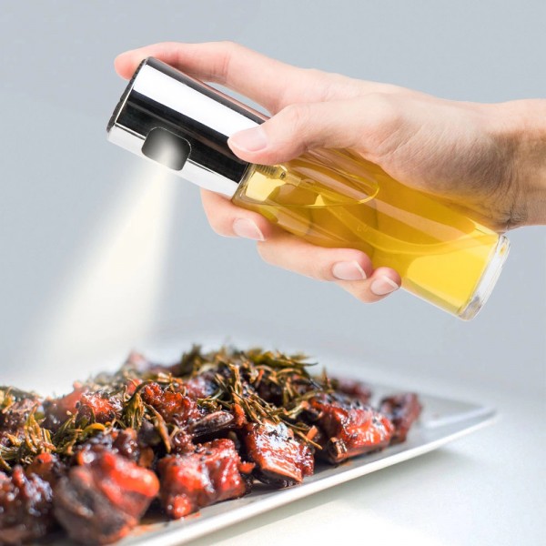 100Ml Glass Bottle Mister BBQ Oil Sprayer - Golden