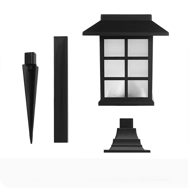 2 Pcs Solar Charging Large Size Garden Decors Lamp Lights - White