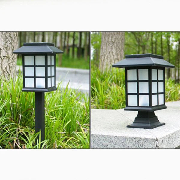 2 Pcs Solar Charging Large Size Garden Decors Lamp Lights - White