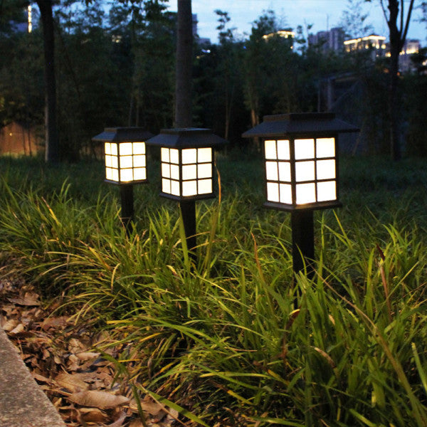 2 Pcs Solar Charging Large Size Garden Decors Lamp Lights - Yellow
