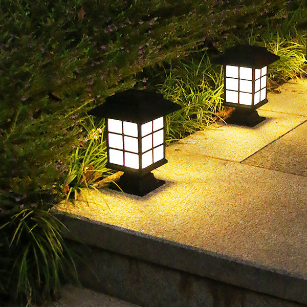 2 Pcs Solar Charging Large Size Garden Decors Lamp Lights - Yellow