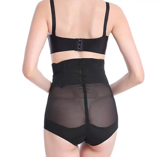 High Waist Seamless Cross Body Shaping Underwear - Black