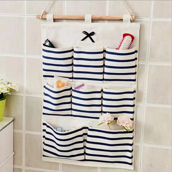 8 Pockets Home Wall Mounted Wardrobe Organizer Bag - Shop N Save