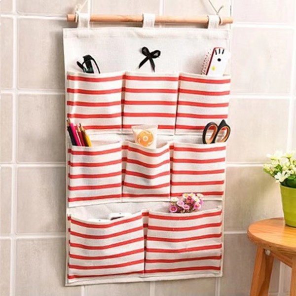 8 Pockets Home Wall Mounted Wardrobe Organizer Bag - Shop N Save