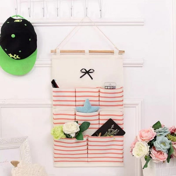 8 Pockets Home Wall Mounted Wardrobe Organizer Bag - Shop N Save