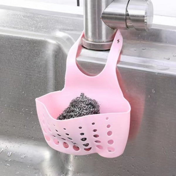 Kitchen Adjustable Snap Sink Storage Strainer Holder - Green