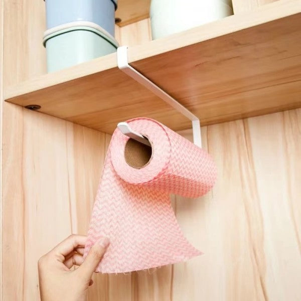 Kitchen Bathroom Cabinet Paper Roll Holder Rack - White - Shop N Save
