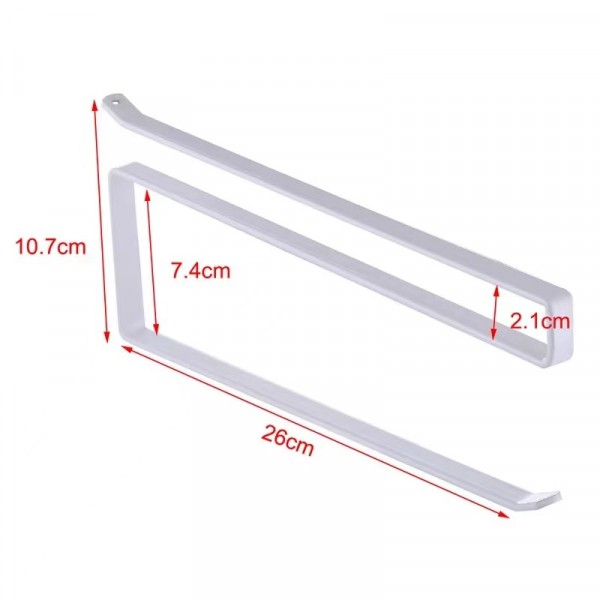 Kitchen Bathroom Cabinet Paper Roll Holder Rack - White - Shop N Save