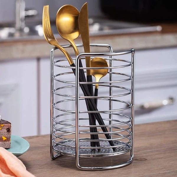 Stainless Steel Kitchen Utensil Chopstick Spoons Holder Rack