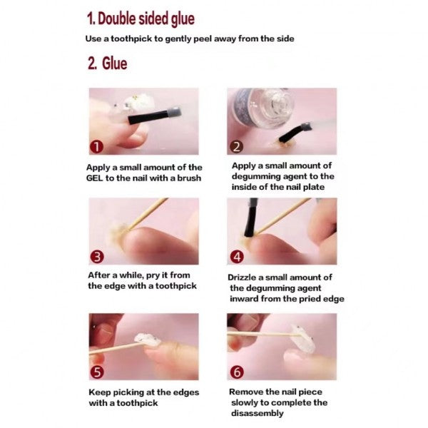 24 Pieces Girls Fashion Matte Fake Nail Set With Glue - Shop N Save