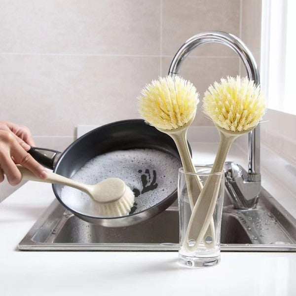 Multifunctional Kitchen Utensil Pot Cleaning Brush - Beige - Shop N Save