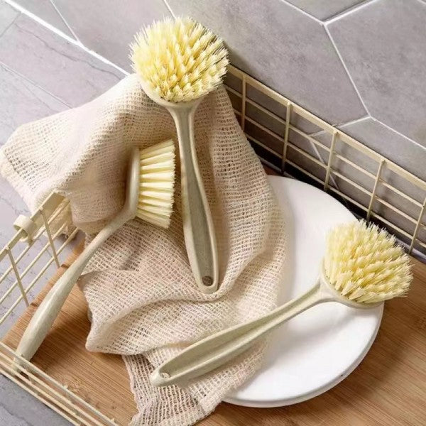 Multifunctional Kitchen Utensil Pot Cleaning Brush - Beige - Shop N Save