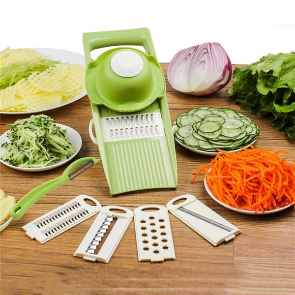 Multifunctional Vegetable Shredding Planer Slicer - Green - Much My
