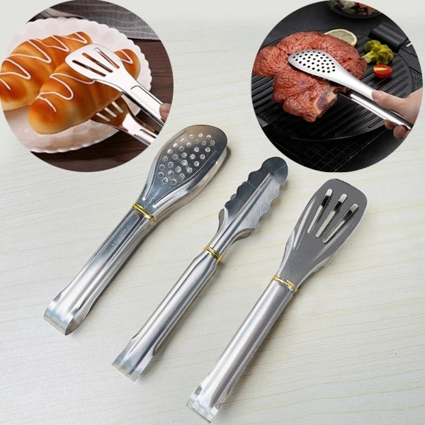 3 Pcs Stainless Steel Tongs Mini Set - Shop N Save