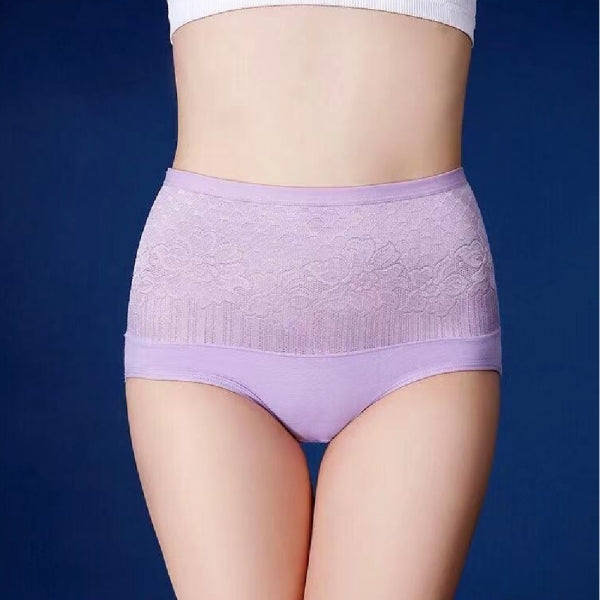 High Waist Flower Ladies Underwear - Gray - Shop N Save
