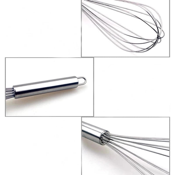 Stainless Steel Manual Egg Beater - Silver - Shop N Save