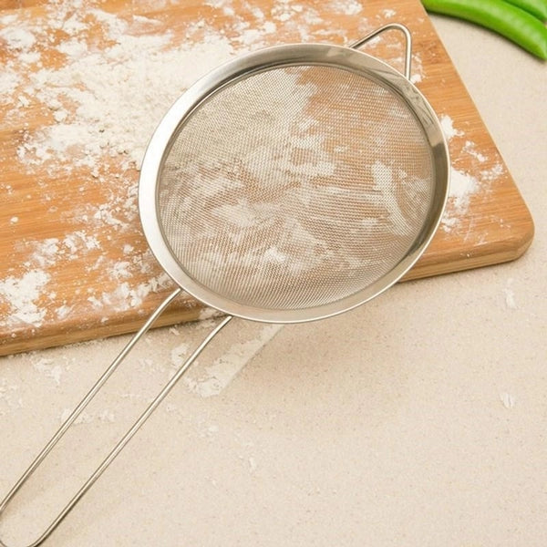 3 Pcs Multipurpose Strainers Sieves Colander - Silver - Shop N Save