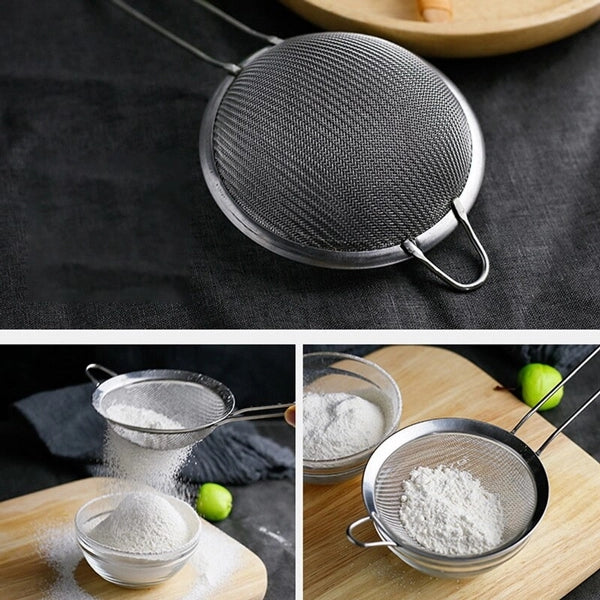 3 Pcs Multipurpose Strainers Sieves Colander - Silver - Shop N Save