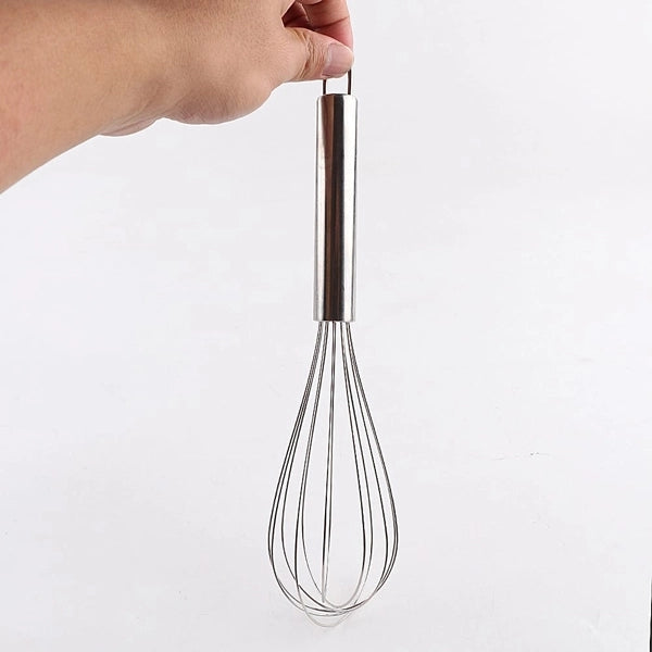 Stainless Steel Manual Egg Beater - Silver - Shop N Save