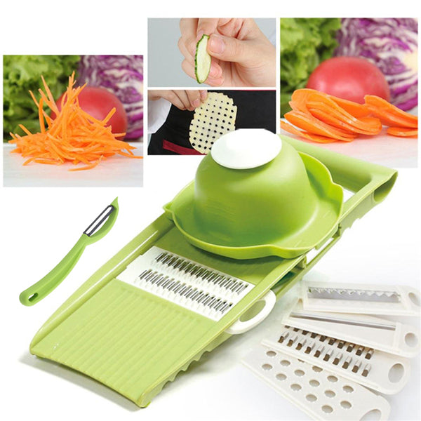 Multifunctional Vegetable Shredding Planer Slicer - Green - Much My