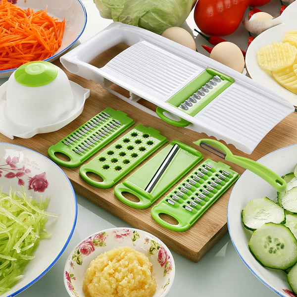 Multifunctional Vegetable Shredding Planer Slicer - Green - Much My