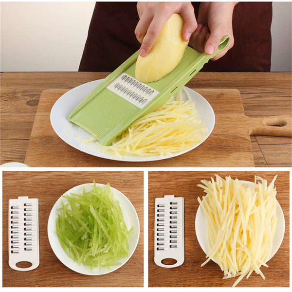Multifunctional Vegetable Shredding Planer Slicer - Green - Much My