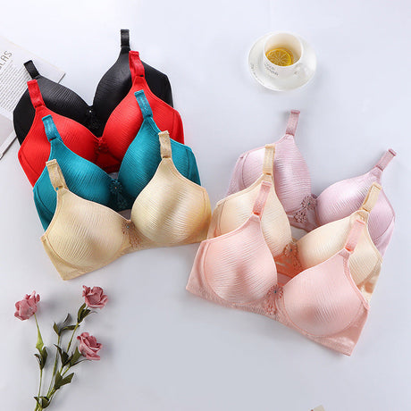 Middle-Aged And Elderly Mothers Bra Large Size Thin Section Without Steel Ring Full Cup