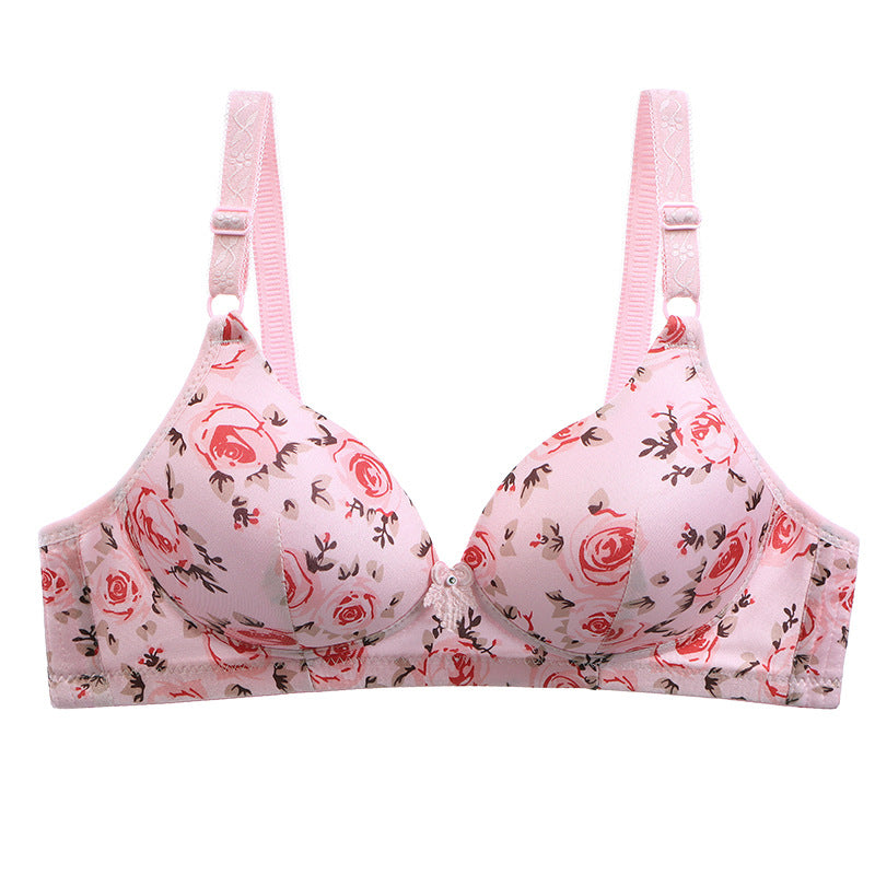 Middle-Aged And Elderly Mothers Bra Large Size Thin Section Without Steel Ring Full Cup