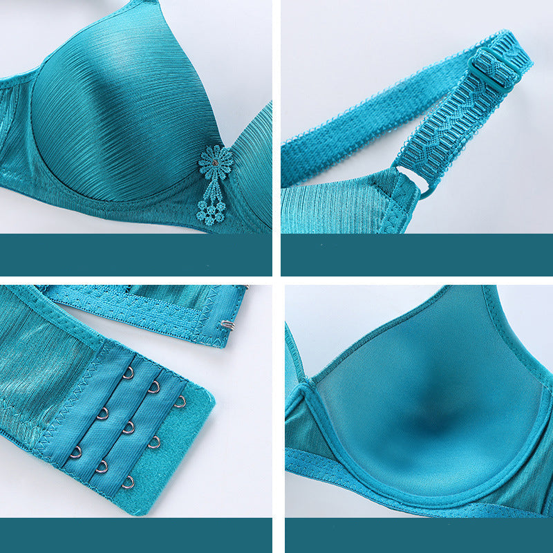 Middle-Aged And Elderly Mothers Bra Large Size Thin Section Without Steel Ring Full Cup