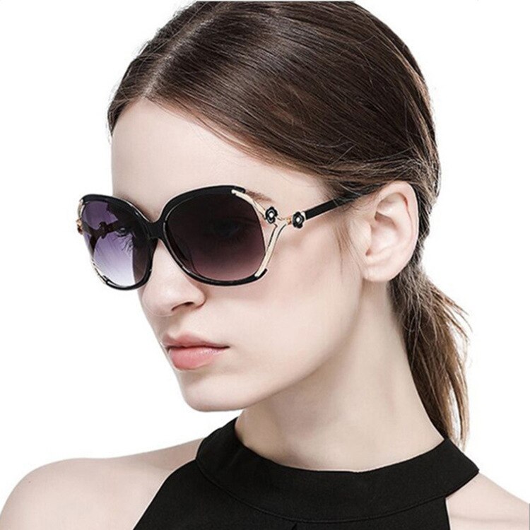 Decorative Fashion Cutout Women Sunglasses - Black Gold - Shop N Save