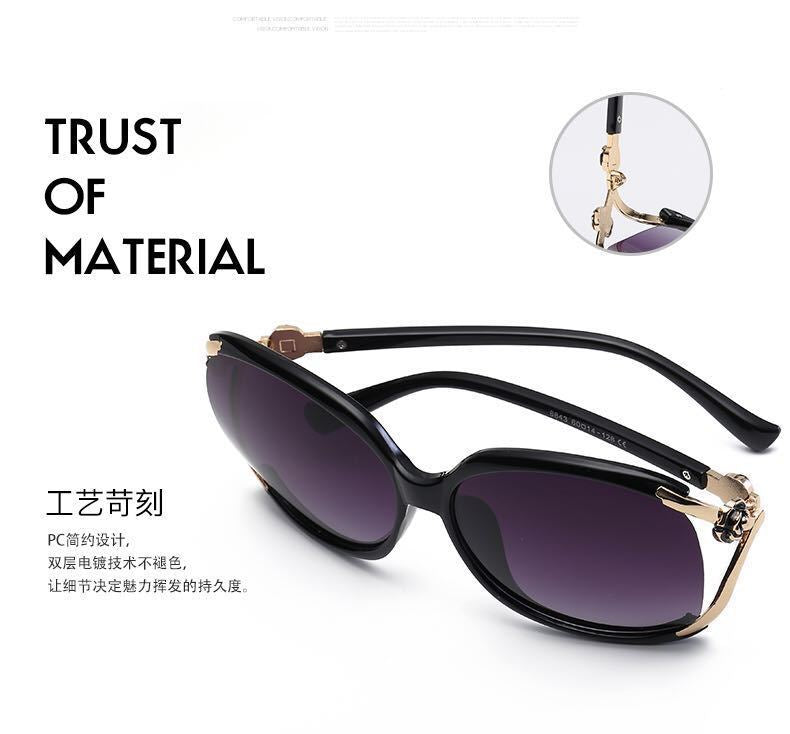 Decorative Fashion Cutout Women Sunglasses - Black Gold - Shop N Save