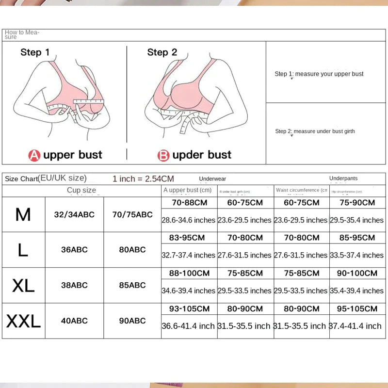 Seamless Bra Set Low Waist Panties Wire Free Bra Bralette Lingerie Brassiere Cotton - Khakhi