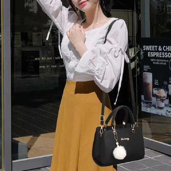 Ladies Heart Decoration High Class Handbag - Pink - Shop N Save