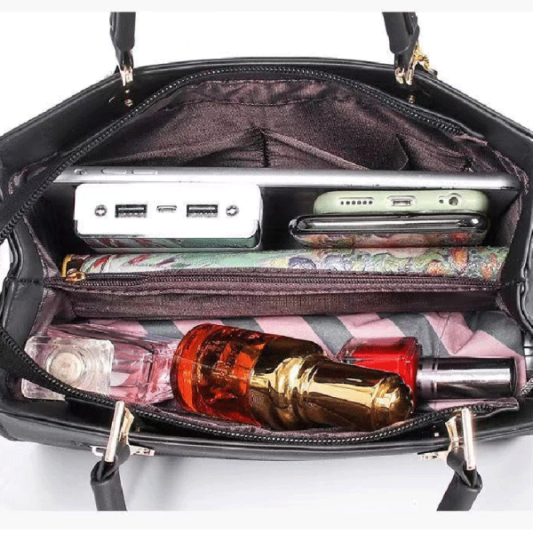 Ladies Heart Decoration High Class Handbag - Pink - Shop N Save