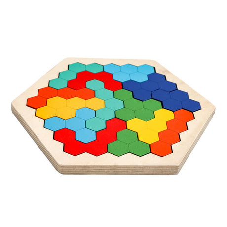 Wooden Color Imposition New Born Early Education Honeycomb Puzzle - Shop N Save