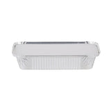 Hotpack Disposable Food Storage, Take away Aluminum Rectangle Food Container Silver 890ml with Lid, 50 Pieces - Shop N Save