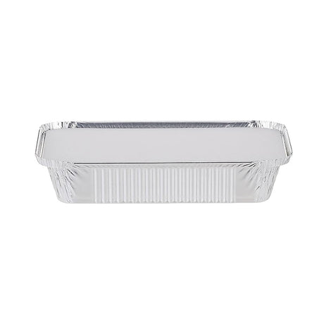 Hotpack Disposable Food Storage, Take away Aluminum Rectangle Food Container Silver 890ml with Lid, 50 Pieces - Shop N Save