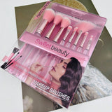 Transparent 8pcs Makeup Brush Set: Multifunctional Beauty Tools