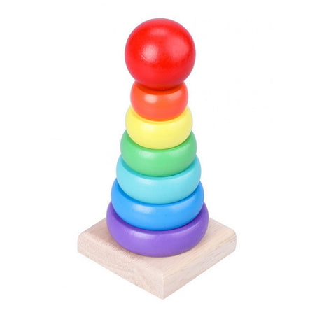 Mini Rainbow Tower Colorful 8-Layer Infant New Born Educational Toy - Shop N Save