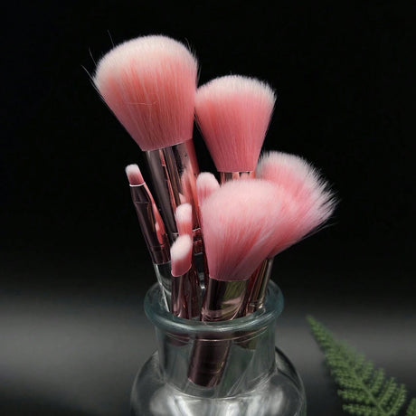 Transparent 8pcs Makeup Brush Set: Multifunctional Beauty Tools