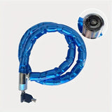 Motorcycle security cable lock (Blue)  .