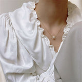 Pearl Geometric Pendant Necklace - Fashionable Thin Chain Jewelry for Women - Shop N Save