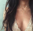 Vembley Gold Crystal Pendant: Multi-Layered Chain Necklace for Women - Shop N Save