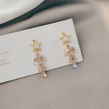 Woman Full Rhinestone Fashion Earrings - Golden - Shop N Save