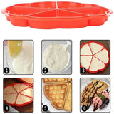 Heart Shaped Waffle Silicone Backing Mold - Red - Shop N Save