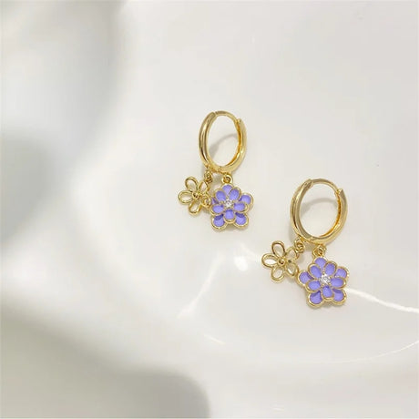 Lilac Purple Flower Earrings: Original Spring &amp; Summer Design - Shop N Save