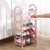 Wide Capacity 5 Layers Creative Design Foldable Shoe Rack - Sea Green - Shop N Save